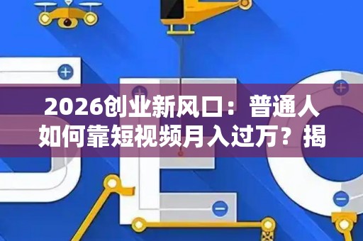 2026创业新风口：普通人如何靠短视频月入过万？揭秘变现潜规则