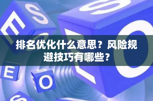 排名优化什么意思？风险规避技巧有哪些？