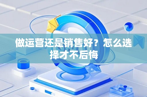 做运营还是销售好？怎么选择才不后悔